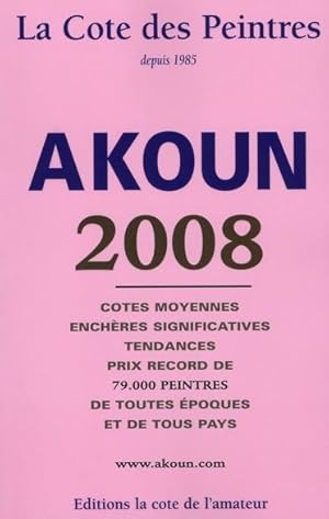 Image du vendeur pour La cote des peintres 2008 mis en vente par Chapitre.com : livres et presse ancienne