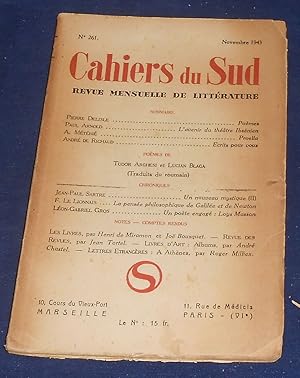 Les Cahiers du Sud n°261