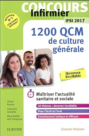 concours infirmier ; 1 200 QCM de culture générale ; IFSI 2017