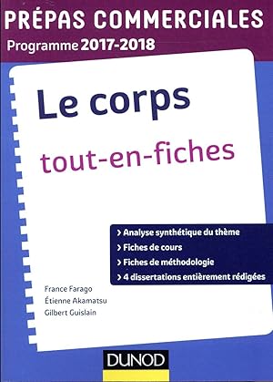 Bild des Verkufers fr le corps ; prpas commerciales ; tout en fiches (dition 2017/2018) zum Verkauf von Chapitre.com : livres et presse ancienne