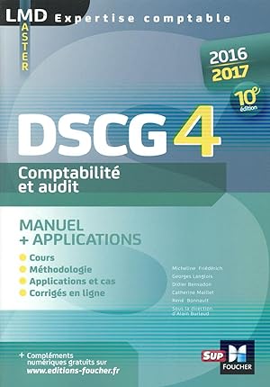 DSCG 4 comptabilité et audit manuel et applications (10e édition)