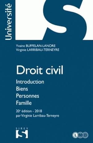 Image du vendeur pour droit civil ; introduction biens personnes famille (20e dition) mis en vente par Chapitre.com : livres et presse ancienne