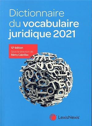 Imagen del vendedor de dictionnaire du vocabulaire juridique (dition 2021) a la venta por Chapitre.com : livres et presse ancienne