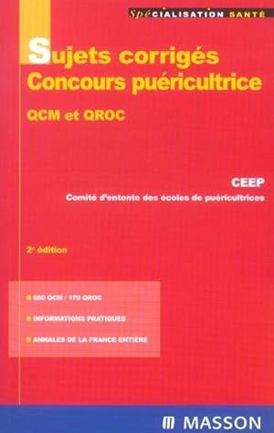 Sujets corrigés, concours puéricultrice