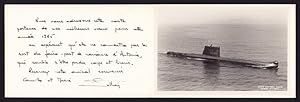 Image du vendeur pour Fotografie U-Boot Sous-Marin Galate (S646), Unterseeboot und Anschreiben 1965 mis en vente par Bartko-Reher