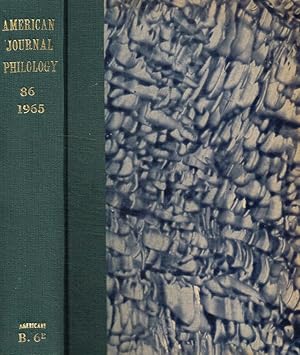 Bild des Verkufers fr American journal of philology. Vol.LXXXVI, 1965 zum Verkauf von Biblioteca di Babele