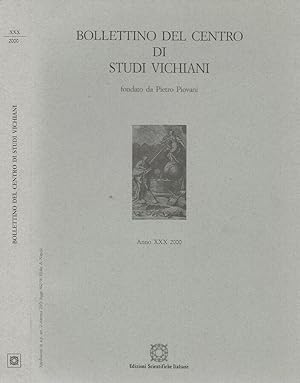 Bild des Verkufers fr Bollettino del centro di studi Vichiani Anno XXX 2000 zum Verkauf von Biblioteca di Babele