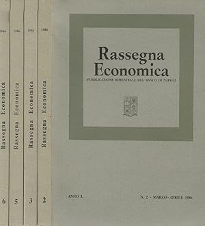 Bild des Verkufers fr Rassegna Economica 2,3,5,6 Anno L 1986 zum Verkauf von Biblioteca di Babele