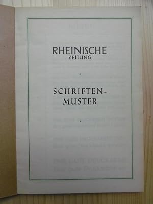 Rheinische Zeitung : Schriften-Muster.