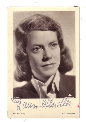 HANSI WENDLER (1912 - 2010). Deutsche Schauspielerin. FOTO-KARTE SIGNIERT.Tobis. Star-Foto-Atelier.
