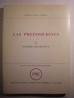 Las preposiciones II. Valores idiomáticos