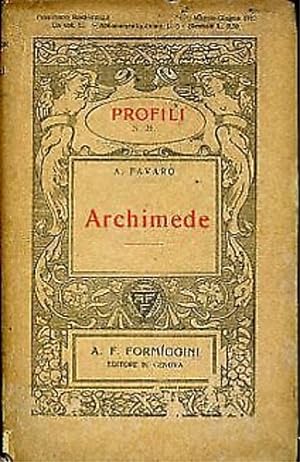 Bild des Verkufers fr Archimede. zum Verkauf von FIRENZELIBRI SRL