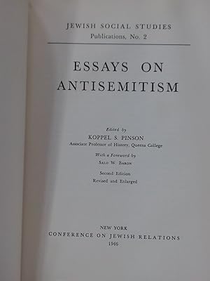 Bild des Verkufers fr Essays on Antisemitism. Second Edition. zum Verkauf von Plurabelle Books Ltd