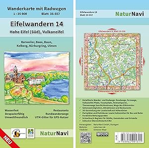 Eifelwandern 14 - Hohe Eifel (Süd), Vulkaneifel 1 : 25 000 | Wanderkarte mit Radwegen, Blatt 35-5...