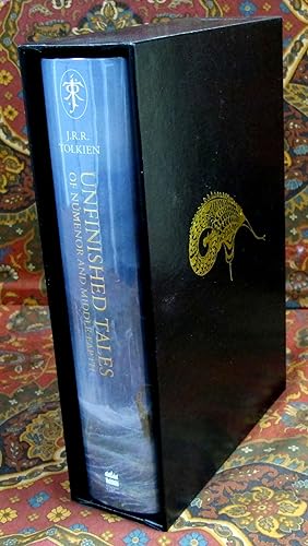 Unfinished Tales of Numenor and Middle-earth, Signed By Alan Lee in Custom Leather Slipcase