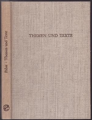 Bild des Verkufers fr Themen und Texte. Gesammelte Studien zur romanistischen und vergleichenden Literaturwissenschaft zum Verkauf von Graphem. Kunst- und Buchantiquariat