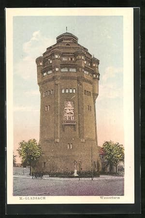 Ansichtskarte M. Gladbach, Blick zum Wasserturm