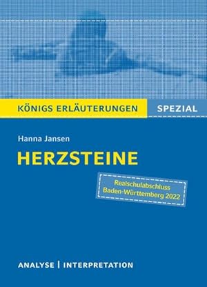 Bild des Verkufers fr Herzsteine : Textanalyse und Interpretation mit ausfhrlicher Inhaltsangabe und Abituraufgaben mit Lsungen zum Verkauf von Smartbuy