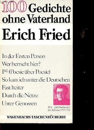 Bild des Verkufers fr 100 Gedichte ohne Vaterland zum Verkauf von Le-Livre