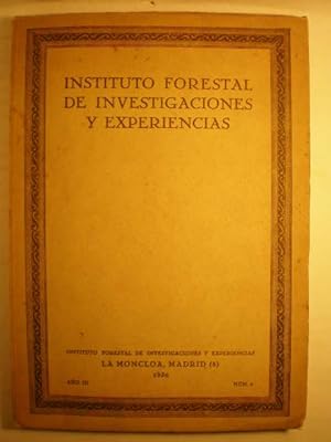 Instituto Forestal de Investigaciones y Experiencias Num. 6 - 1930 Trabajos de las secciones