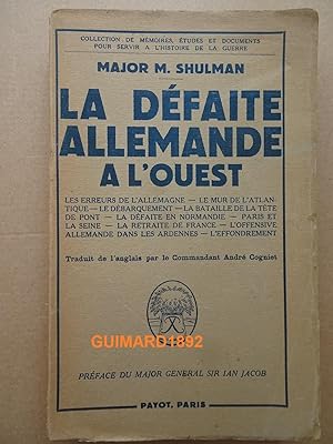 La Défaite allemande à l'Ouest