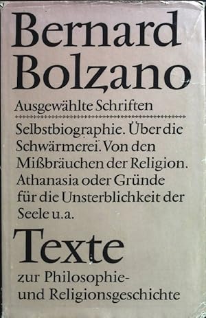 Bild des Verkufers fr Ausgewhlte Schriften. Texte zur Philosophie- und Religionsgeschichte. zum Verkauf von books4less (Versandantiquariat Petra Gros GmbH & Co. KG)