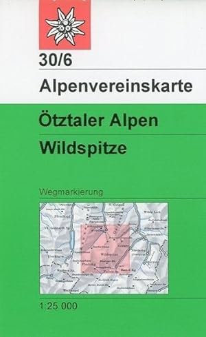 DAV Alpenvereinskarte 30/6 Ötztaler Alpen Wildspitze 1 : 25 000 Wegmarkierungen | Topographische ...