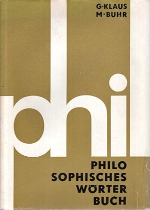 Image du vendeur pour Philosophisches Wrterbuch mis en vente par Antiquariat Jterbook, Inh. H. Schulze
