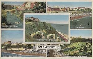 Bournemouth Folding Mailing Novelty Old Postcard