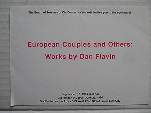 Imagen del vendedor de European Couples and Others: Works by Dan Flavin Dia Arts Center Opening Sept 13 1995 Exhibition invite postcard a la venta por ANARTIST