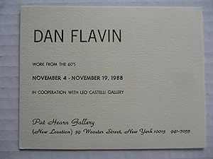 Imagen del vendedor de Dan Flavin Works from the 60s Pat Hearn Gallery 1988 Exhibition invite postcard a la venta por ANARTIST