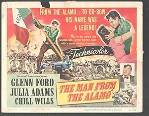 Imagen del vendedor de Man From the Alamo 11'x14' TITLE Lobby Card #1 Glenn Ford Julia Adams Chill Wills a la venta por DTA Collectibles