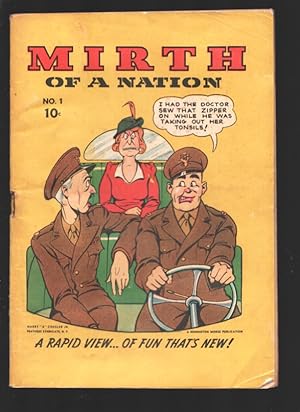 Bild des Verkufers fr Mirth of a Nation #1 1942- Remington Pub-First issue.-WWII era comics and joke book.-Color comics digest format-VG zum Verkauf von DTA Collectibles