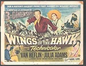 Imagen del vendedor de Wings of the Hawk 11'x14' TITLE Lobby Card Van Heflin Julia Adams a la venta por DTA Collectibles