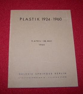 Seller image for PLASTIK 1924-1960 9. April - 28. Mai 1960 for sale by Antiquarian Bookshop