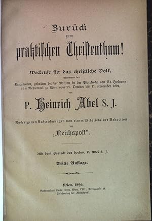 Immagine del venditore per Zurck zum praktischen Christenthum!. Weckrufe fr das christliche Volk venduto da books4less (Versandantiquariat Petra Gros GmbH & Co. KG)