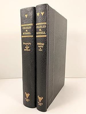 Seller image for Charles M Russell the Cowboy Artist :a Biography Two volumes with "Charles M Russell the Cowboy Artist : A Bibliography by Karl Yost wit a Note by Homer Britzman and Frederic G Renner for sale by Old New York Book Shop, ABAA