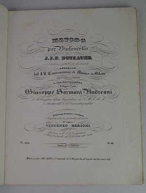 Metodo per Violoncello& adottato dall'I.R. Conservatorio di Musica in Milano& Edizione francese e...
