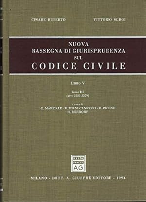 Image du vendeur pour Nuova rassegna di giurisprudenza sul Codice civile. Artt. 2222-2379 (Vol. 5 - tomo III ) mis en vente par MULTI BOOK