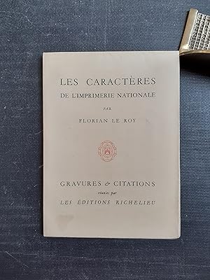 Seller image for Les caractres de l'Imprimerie Nationale ou portrait d'un typographie historique for sale by Librairie de la Garenne