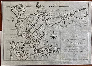 Carte des Bayes, Rades et Port de Plaisance dans l'Ile de Terre Neuve