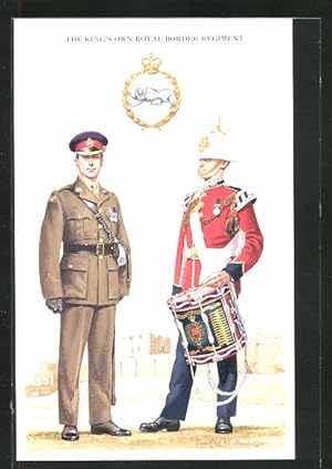Bild des Verkufers fr Postcard The King`s own Royal Border Regiment, britische Soldaten in Uniform zum Verkauf von Bartko-Reher
