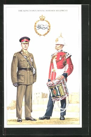 Bild des Verkufers fr Postcard The King`s own Royal Border Regiment, britische Soldaten in Uniform zum Verkauf von Bartko-Reher