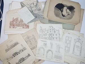 Oliver Essex Collection of Original Architectural Drawings, Artworks, and Published Plates