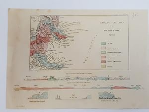 Bild des Verkufers fr Geological Map of the Tor Bay [Torbay] Coast, Devon (Plate 18 from Geological Transactions 2nd Series Vol III) zum Verkauf von Keoghs Books