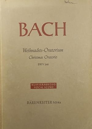 Bild des Verkufers fr Weihnachts Oratorium (Christmas Oratorio), BWV 248, Vocal Score (Urtext) zum Verkauf von Austin Sherlaw-Johnson, Secondhand Music