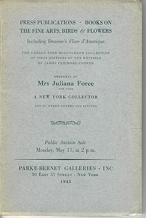 Press Publications and Books on the Fine Arts, Birds and Flowers.Property of Mrs. Juliana Force [...