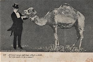 Bild des Verkufers fr nature postcard: A Camel Can Go Eight Days Without a Drink zum Verkauf von Mobyville