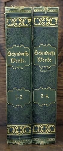 Bild des Verkufers fr Joseph Freiherrn v. Eichendorffs Werke. In vier Bnden. Mit Eichendorffs Bildnis und Safsimile, sowie einer Einleitung von Rudolf van Gottchall. Erster / Zweiter Band. Inhalt Gedichte. Leipzig. Mar hesses Delag. zum Verkauf von Antiquariaat Meuzelaar