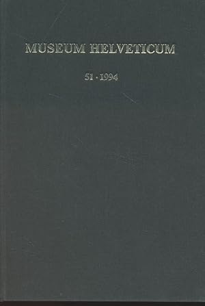 Imagen del vendedor de Museum Heleveticum: Schweizerische Zeitschrift fr klassische Altertumswissenschaft. 51. Jhg. a la venta por Fundus-Online GbR Borkert Schwarz Zerfa